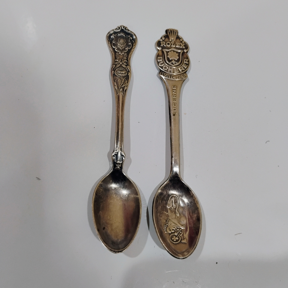 Rolex Bucherer Souvenir Collectible Spoons - Silver Tone